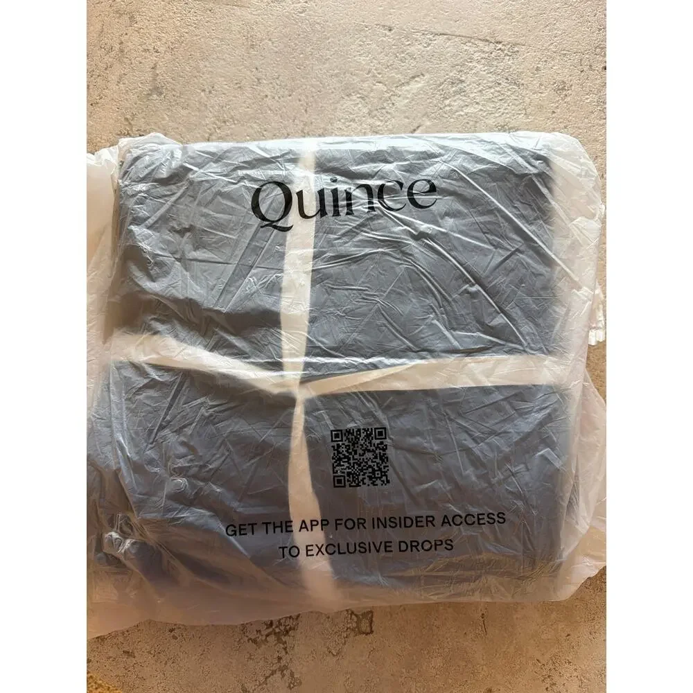 Quince European Linen True Blackout Curtain Single Panel Navy 96x96 NWT